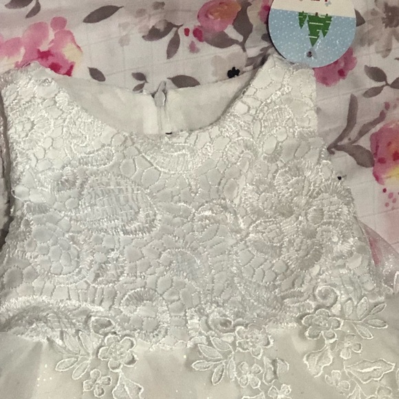 LZH Baby Girl Ivory Tulle & Lace Formal Party Dress - Size 24 months - Picture 2 of 16